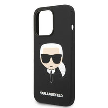 Заредете изображение във визуализатора на галерията – Karl Lagerfeld KLHMP14LSLKHBK iPhone 14 Pro 6.1 "hardcase black / black Silicone Karl`s Head Magsafe - TopMag
