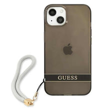 Заредете изображение във визуализатора на галерията – Оригинален гръб Guess за iphone 13 mini (translucent / black) - TopMag
