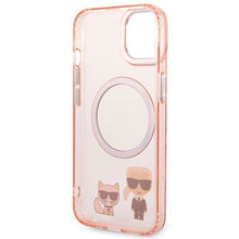 Заредете изображение във визуализатора на галерията – Karl Lagerfeld KLHMP14MHKCP iPhone 14 Plus 6.7 "hardcase pink / pink Karl &amp; Choupette Aluminum Magsafe - TopMag
