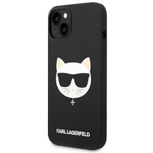 Заредете изображение във визуализатора на галерията – Karl Lagerfeld KLHMP14MSLCHBK iPhone 14 Plus 6.7 "hardcase black / black Silicone Choupette Head Magsafe - TopMag
