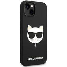 Заредете изображение във визуализатора на галерията – Karl Lagerfeld KLHMP14MSLCHBK iPhone 14 Plus 6.7 "hardcase black / black Silicone Choupette Head Magsafe - TopMag
