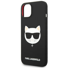 Заредете изображение във визуализатора на галерията – Karl Lagerfeld KLHMP14MSLCHBK iPhone 14 Plus 6.7 "hardcase black / black Silicone Choupette Head Magsafe - TopMag
