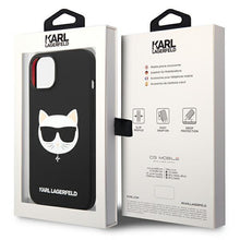 Заредете изображение във визуализатора на галерията – Karl Lagerfeld KLHMP14MSLCHBK iPhone 14 Plus 6.7 "hardcase black / black Silicone Choupette Head Magsafe - TopMag
