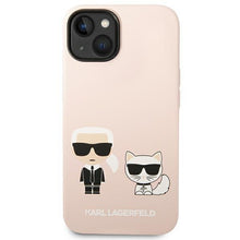 Заредете изображение във визуализатора на галерията – Karl Lagerfeld KLHMP14MSSKCI iPhone 14 Plus 6.7 "hardcase light pink / light pink Silicone Karl &amp; Choupette Magsafe - TopMag
