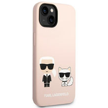 Заредете изображение във визуализатора на галерията – Karl Lagerfeld KLHMP14MSSKCI iPhone 14 Plus 6.7 "hardcase light pink / light pink Silicone Karl &amp; Choupette Magsafe - TopMag
