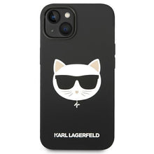 Заредете изображение във визуализатора на галерията – Karl Lagerfeld KLHMP14SSLCHBK iPhone 14 6.1 "hardcase black / black Silicone Choupette Head Magsafe - TopMag
