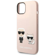 Заредете изображение във визуализатора на галерията – Karl Lagerfeld KLHMP14SSSKCI iPhone 14 6.1 "hardcase light pink / light pink Silicone Karl &amp; Choupette Magsafe - TopMag
