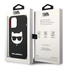 Заредете изображение във визуализатора на галерията – Karl Lagerfeld KLHMP14XSLCHBK iPhone 14 Pro Max 6.7 "hardcase black / black Silicone Choupette Head Magsafe - TopMag
