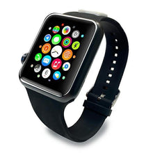 Заредете изображение във визуализатора на галерията – Karl Lagerfeld KLAWMSLCK Apple Watch Strap 38/40 / 41mm black / black strap Silicone Choupette Heads - TopMag
