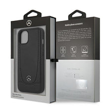 Заредете изображение във визуализатора на галерията – Mercedes MEHCP14SARMBK iPhone 14 6.1 "black / black hardcase Leather Urban - TopMag
