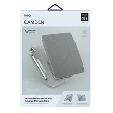 Заредете изображение във визуализатора на галерията – UNIQ etui Camden iPad Air 10,9" (2020) szary/fossil grey Antimicrobial - TopMag
