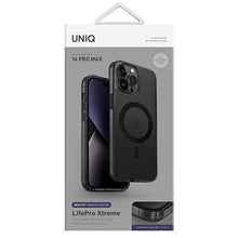 Заредете изображение във визуализатора на галерията – Uniq case LifePro Xtreme iPhone 14 Pro Max 6,7 "Magclick Charging black / smoke frost - TopMag

