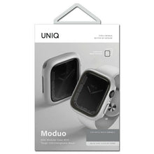 Заредете изображение във визуализатора на галерията – UNIQ etui Moduo Apple Watch Series 4/5/6/7/8/SE 40/41mm kredowy-szary/ chalk-stone grey - TopMag
