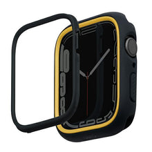 Заредете изображение във визуализатора на галерията – UNIQ etui Moduo Apple Watch Series 4/5/6/7/8/SE 44/45mm czarny-musztardowy/midnight-mustard - TopMag
