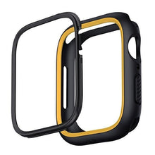 Заредете изображение във визуализатора на галерията – UNIQ etui Moduo Apple Watch Series 4/5/6/7/8/SE 44/45mm czarny-musztardowy/midnight-mustard - TopMag
