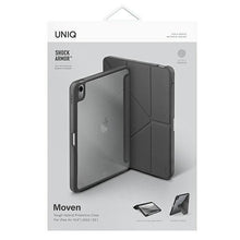 Заредете изображение във визуализатора на галерията – UNIQ etui Moven iPad Air 10.9 (2022/2020) Antimicrobial szary/charcoal grey - TopMag
