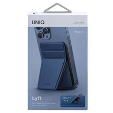 Заредете изображение във визуализатора на галерията – UNIQ Lyft magnetyczny stojak na telefon snap-on stand and card holder niebieski/blue - TopMag
