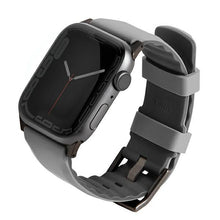 Заредете изображение във визуализатора на галерията – UNIQ pasek Linus Apple Watch Series 4/5/6/7/8/SE/SE2/Ultra 42/44/45mm. Airosoft Silicone szary/chalk grey - TopMag
