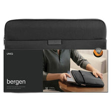 Заредете изображение във визуализатора на галерията – UNIQ torba Bergen laptop Sleeve 16" czarny/midnight black - TopMag
