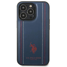 Заредете изображение във визуализатора на галерията – US Polo USHCP14LPFAV iPhone 14 Pro 6.1 "navy blue / navy blue Leather Stitch - TopMag
