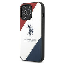 Заредете изображение във визуализатора на галерията – US Polo USHCP14LPSO3 iPhone 14 Pro 6.1 "white / white Tricolor Embossed - TopMag
