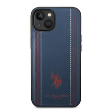 Заредете изображение във визуализатора на галерията – US Polo USHCP14SPFAV iPhone 14 6.1 "navy blue / navy blue Leather Stitch - TopMag

