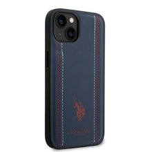 Заредете изображение във визуализатора на галерията – US Polo USHCP14SPFAV iPhone 14 6.1 "navy blue / navy blue Leather Stitch - TopMag
