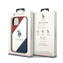 Заредете изображение във визуализатора на галерията – US Polo USHCP14SPSO3 iPhone 14 6.1 "white / white Tricolor Embossed - TopMag
