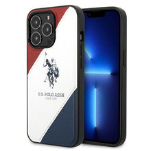 Заредете изображение във визуализатора на галерията – US Polo USHCP14XPSO3 iPhone 14 Pro Max 6.7 "white / white Tricolor Embossed - TopMag

