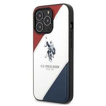 Заредете изображение във визуализатора на галерията – US Polo USHCP14XPSO3 iPhone 14 Pro Max 6.7 "white / white Tricolor Embossed - TopMag
