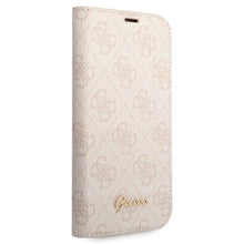 Заредете изображение във визуализатора на галерията – Guess GUBKP14LHG4SHP iPhone 14 Pro 6.1 "pink / pink book 4G Vintage Gold Logo
