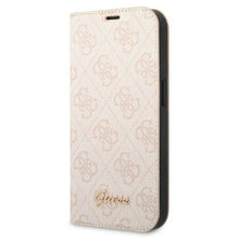 Заредете изображение във визуализатора на галерията – Guess GUBKP14MHG4SHP iPhone 14 Plus 6.7 "pink / pink book 4G Vintage Gold Logo
