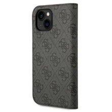 Заредете изображение във визуализатора на галерията – Guess GUBKP14SHG4SHK iPhone 14 6.1 "black / black book 4G Vintage Gold Logo
