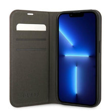 Заредете изображение във визуализатора на галерията – Guess GUBKP14SHG4SHW iPhone 14 6.1 "brown / brown book 4G Vintage Gold Logo
