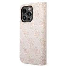 Заредете изображение във визуализатора на галерията – Guess GUBKP14XHG4SHP iPhone 14 Pro Max 6.7 "pink / pink book 4G Vintage Gold Logo
