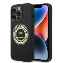 Заредете изображение във визуализатора на галерията – Karl Lagerfeld KLHCP14LSRSGRCK iPhone 14 Pro 6.1 "hardcase black / black Silicone RSG - TopMag
