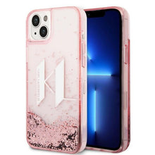 Заредете изображение във визуализатора на галерията – Karl Lagerfeld KLHCP14MLBKLCP iPhone 14 Plus 6.7 &quot;pink / pink hardcase Liquid Glitter Big KL - TopMag
