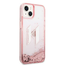Заредете изображение във визуализатора на галерията – Karl Lagerfeld KLHCP14SLBKLCP iPhone 14 6.1 "pink / pink hardcase Liquid Glitter Big KL - TopMag
