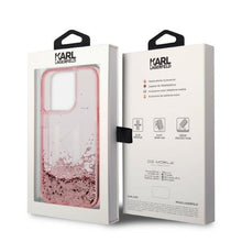 Заредете изображение във визуализатора на галерията – Karl Lagerfeld KLHCP14XLBKLCP iPhone 14 Pro Max 6.7 "pink / pink hardcase Liquid Glitter Big KL
