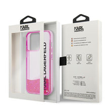 Заредете изображение във визуализатора на галерията – Karl Lagerfeld KLHCP14XLCKVF iPhone 14 Pro Max 6.7 "pink / pink hardcase Liquid Glitter Elong - TopMag
