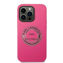 Заредете изображение във визуализатора на галерията – Karl Lagerfeld KLHCP14XSRSGRCF iPhone 14 Pro Max 6.7 "hardcase pink / pink Silicone RSG - TopMag
