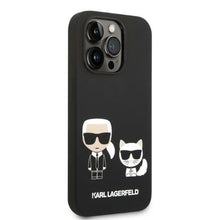 Заредете изображение във визуализатора на галерията – Karl Lagerfeld KLHMP14LSSKCK iPhone 14 Pro 6.1 "hardcase black / black Liquid Silicone Karl &amp; Choupette Magsafe - TopMag
