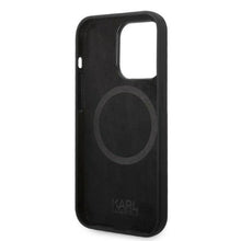 Заредете изображение във визуализатора на галерията – Karl Lagerfeld KLHMP14LSSKCK iPhone 14 Pro 6.1 "hardcase black / black Liquid Silicone Karl &amp; Choupette Magsafe - TopMag
