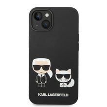 Заредете изображение във визуализатора на галерията – Karl Lagerfeld KLHMP14MSSKCK iPhone 14 Plus 6.7 "hardcase black / black Liquid Silicone Karl &amp; Choupette Magsafe - TopMag
