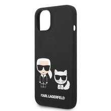 Заредете изображение във визуализатора на галерията – Karl Lagerfeld KLHMP14MSSKCK iPhone 14 Plus 6.7 "hardcase black / black Liquid Silicone Karl &amp; Choupette Magsafe - TopMag
