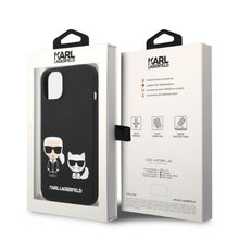 Заредете изображение във визуализатора на галерията – Karl Lagerfeld KLHMP14MSSKCK iPhone 14 Plus 6.7 "hardcase black / black Liquid Silicone Karl &amp; Choupette Magsafe - TopMag
