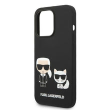 Заредете изображение във визуализатора на галерията – Karl Lagerfeld KLHMP14XSSKCK iPhone 14 Pro Max 6.7 "hardcase black / black Liquid Silicone Karl &amp; Choupette Magsafe - TopMag
