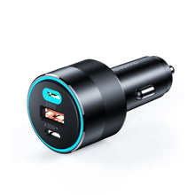 Заредете изображение във визуализатора на галерията – Choetech fast car charger 130W 2xUSB-C + USB-A black (TC0011)

