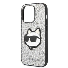 Заредете изображение във визуализатора на галерията – Karl Lagerfeld KLHCP14LG2CPS iPhone 14 Pro 6.1" silver/silver hardcase Glitter Choupette Patch

