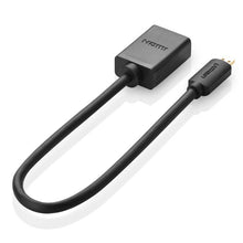 Заредете изображение във визуализатора на галерията – Ugreen cable adapter cable HDMI adapter - micro HDMI 19 pin 20cm black (20134)
